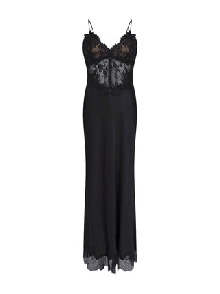 Satin Lace Midikleid