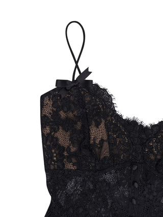 Satin Lace Midikleid