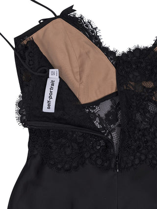 Satin Lace Midikleid