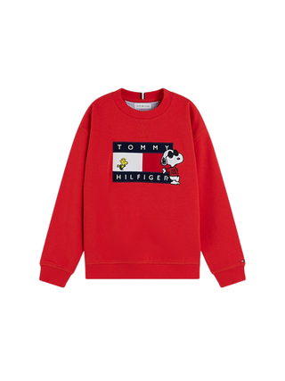 Pullover mit Peanuts® Flag-Grafik-Stickerei Red Red Glare