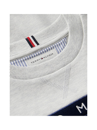 Pullover mit Peanuts® Flag-Grafik-Stickerei Heather grey