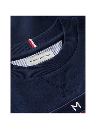 Pullover mit Peanuts® Flag-Grafik-Stickerei Dark Blue