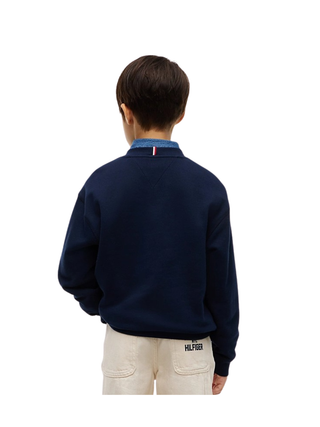 Pullover mit Peanuts® Flag-Grafik-Stickerei Dark Blue