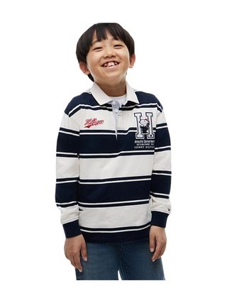 Peanuts® Regular Fit Rugby-Streifen-Poloshirt