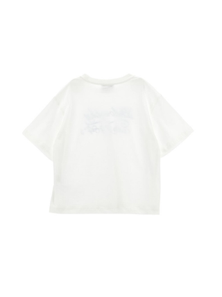 T-Shirt mit Logo-Print – Weiß