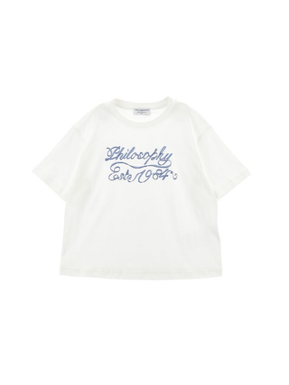 T-Shirt mit Logo-Print – Weiß