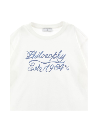 T-Shirt mit Logo-Print – Weiß