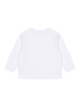 Kurzarm-Sweater mit Logo - Weiß