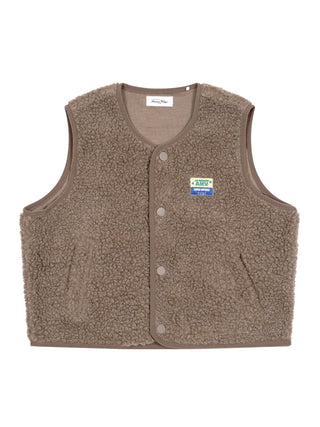 Shearling-Weste Ample - Beige