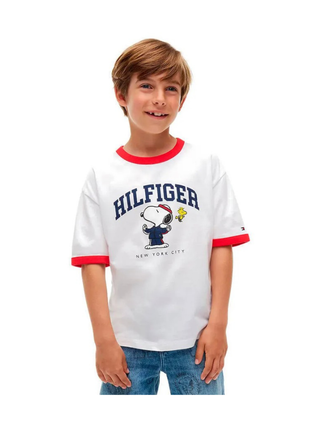 Peanuts Ringer T-Shirt Weiß