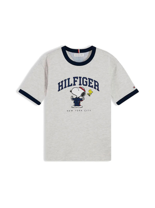 Peanuts Ringer T-Shirt Heather Grey