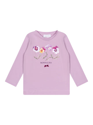 Langarmshirt mit Applikation - Rosa