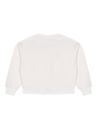 Besticktes Sweatshirt - Creme