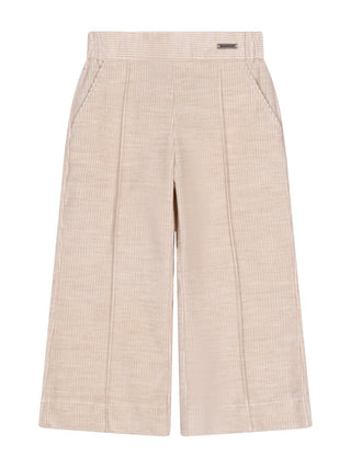 Cordhose mit Paspel – Beige