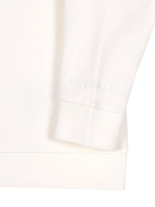 Hoodie mit Logo-Patch - Creme