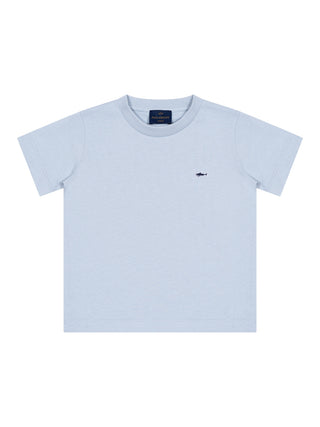 T-Shirt mit Logo - Hellblau