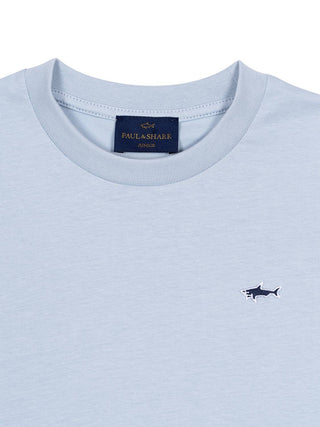 T-Shirt mit Logo - Hellblau