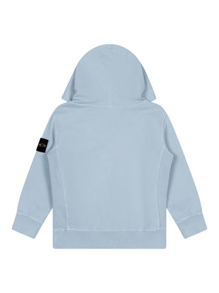 Hoodie mit Logo-Patch - Hellblau