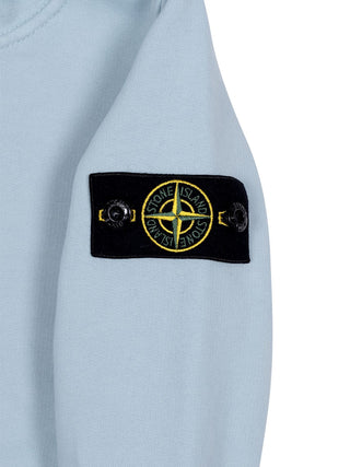 Hoodie mit Logo-Patch - Hellblau