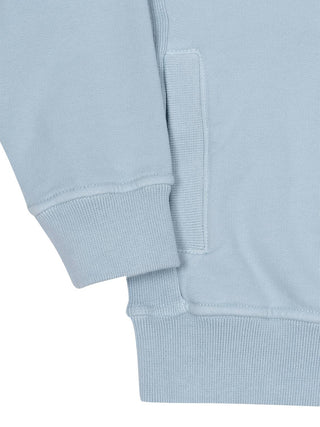 Hoodie mit Logo-Patch - Hellblau