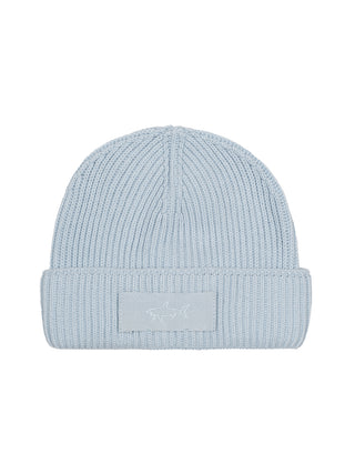Strickmütze mit Logo - Hellblau