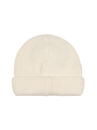 Strickmütze mit Logo - Creme