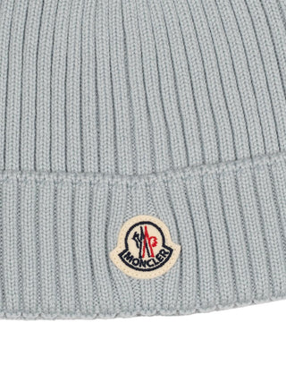 Strickmütze aus Merinowolle – Hellblau
