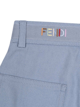 Bermuda-Shorts mit Logo - Hellblau