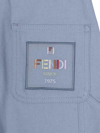 Bermuda-Shorts mit Logo - Hellblau