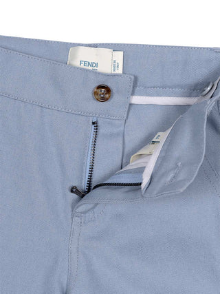Bermuda-Shorts mit Logo - Hellblau