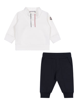 Zweiteiler aus Sweatshirt und Hose - Weiß/Navy