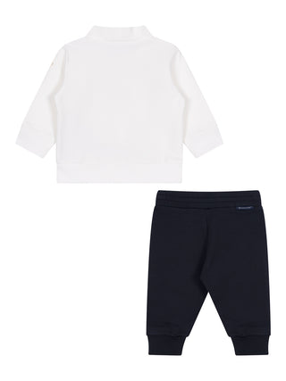 Zweiteiler aus Sweatshirt und Hose - Weiß/Navy