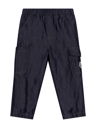 Gefütterte Jeanshose aus Baumwolle - Blau