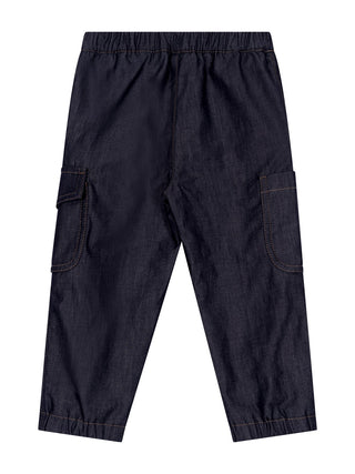 Gefütterte Jeanshose aus Baumwolle - Blau
