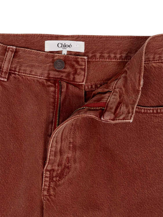 Gerade Jeans in Crimson
