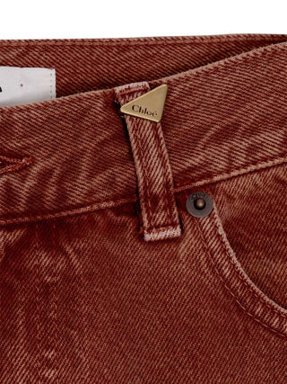 Gerade Jeans in Crimson