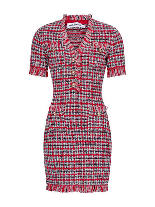 Kurzes Kleid in Tweed-Optik