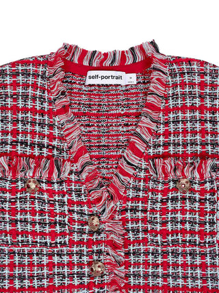 Kurzes Kleid in Tweed-Optik