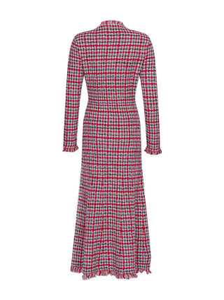 Midi Kleid in Tweed Optik