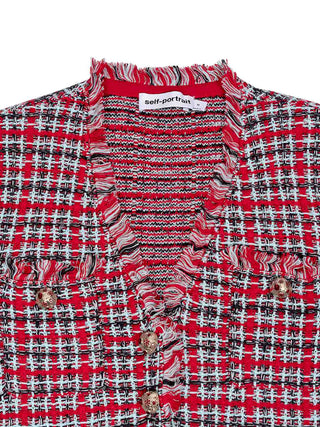 Midi Kleid in Tweed Optik