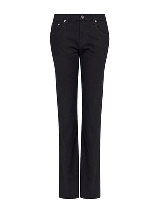 Jeans mit Schlitz an der Ferse in Schwarz