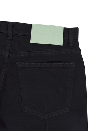 Jeans mit Schlitz an der Ferse in Schwarz