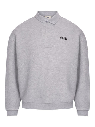 Sweatshirt mit Polo-Kragen