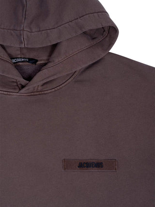Le Hoodie Gros Grain in Braun