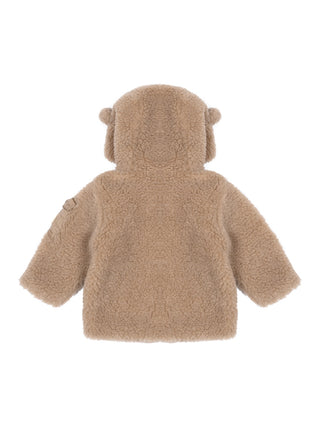 Set aus Sherpa-Jacke und Leggings - Beige/Weiß
