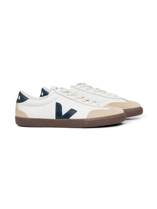 Volley Leather Sneaker - White Nautico Bark