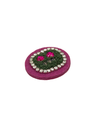 Robot Face Brosche Magenta Purple