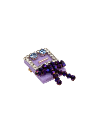 Robot Bow Brooch Violet Tulip