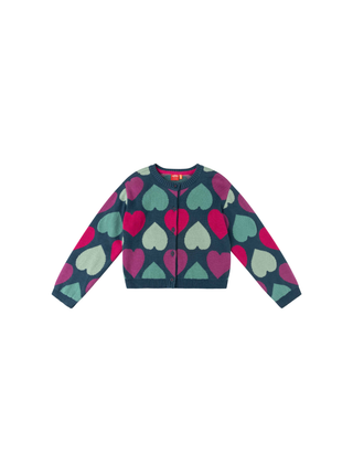 Vie Cardigan Hearts Jacquard