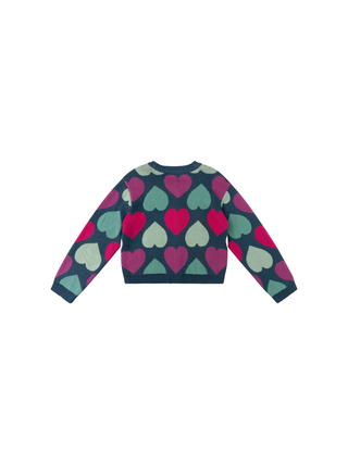 Vie Cardigan Hearts Jacquard